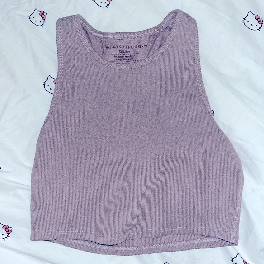 Cute mauve workout tank with built in bra